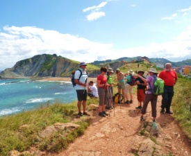 Nancy explains the Flysch Trail